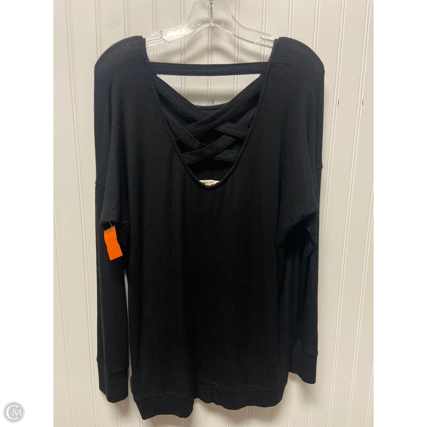 Athletic Top Long Sleeve Crewneck By Athleta In Black, Size: M