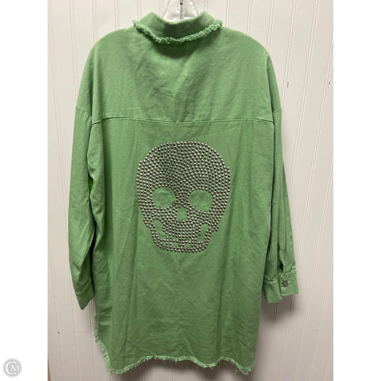 Jacket Shirt By Fantastic Fawn In Green, Size: M