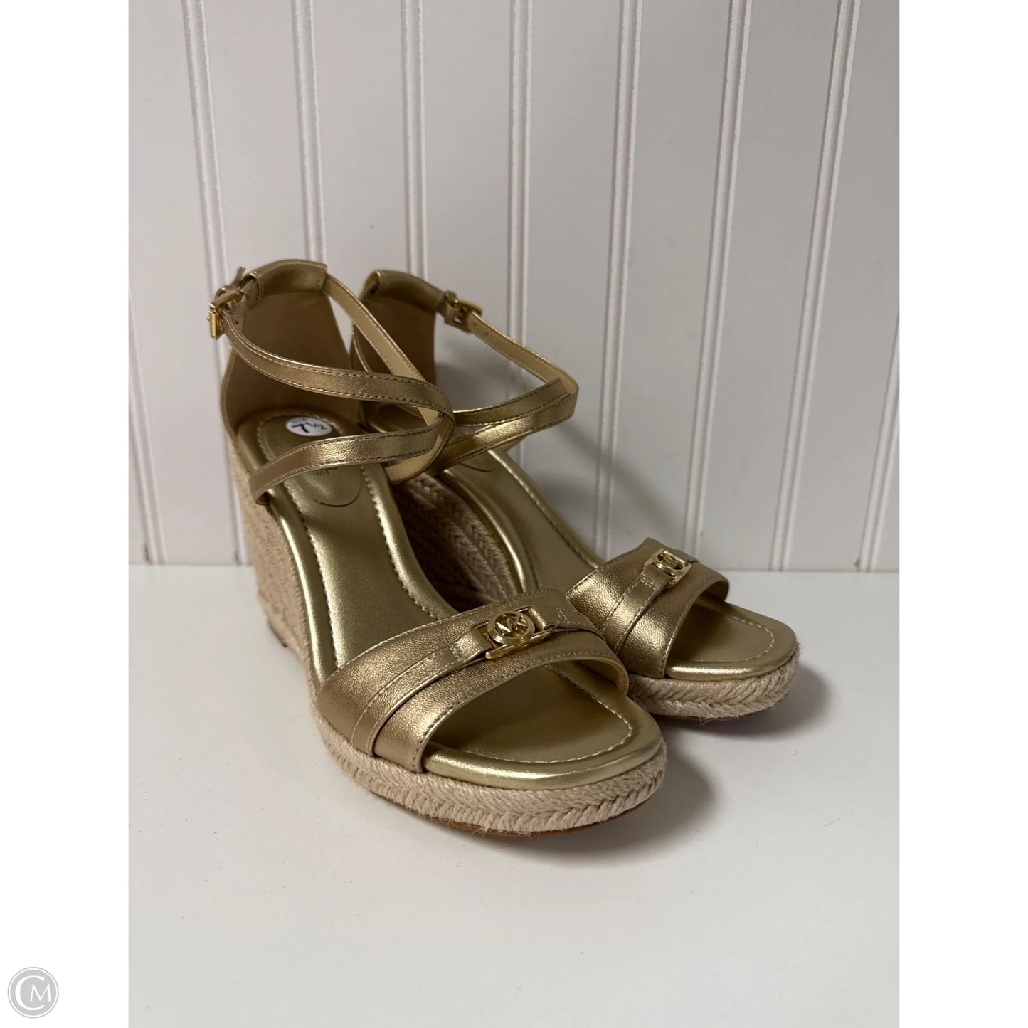 Shoes Heels Wedge By Michael By Michael Kors In Gold, Size: 7.5
