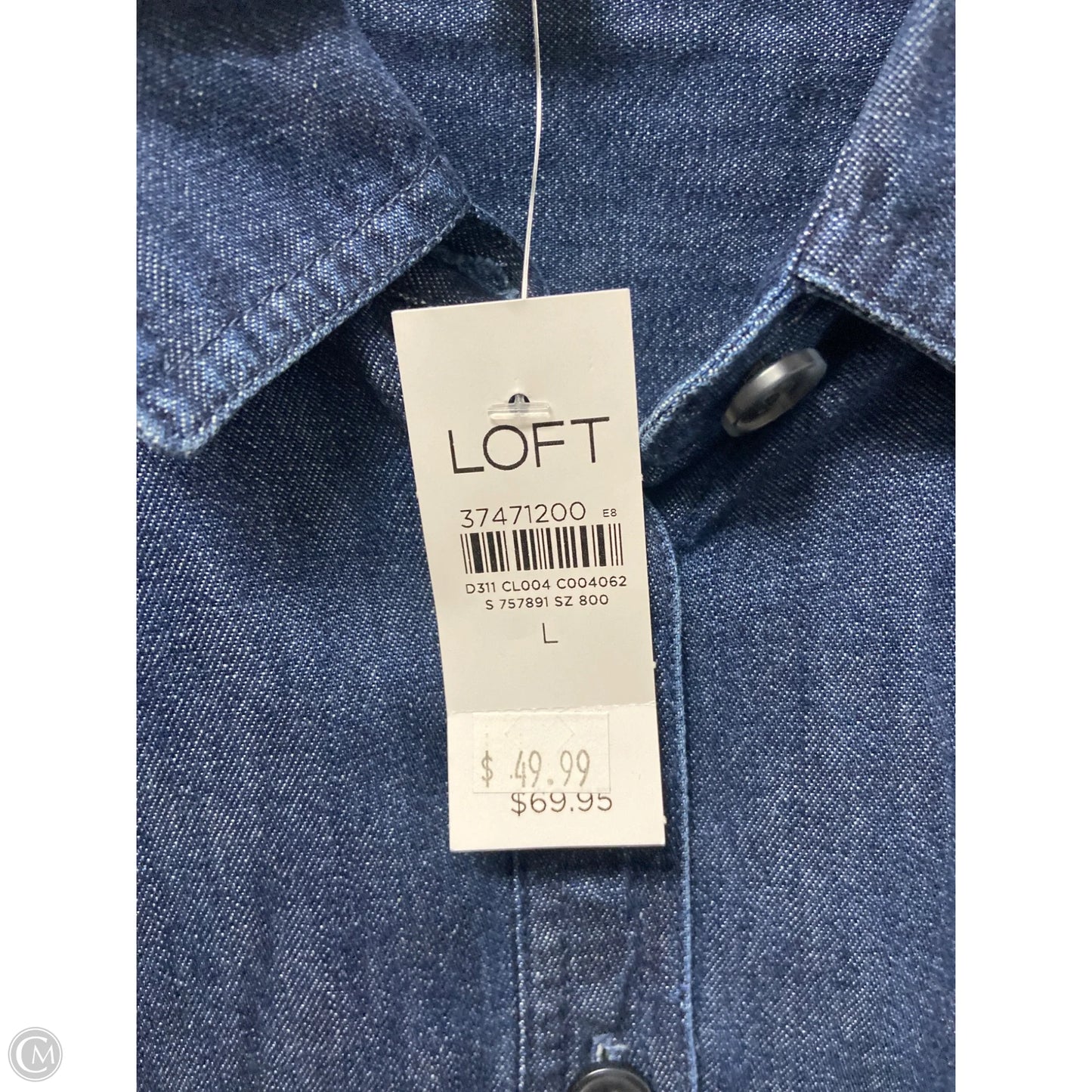 Top Long Sleeve By Loft In Blue, Size: L