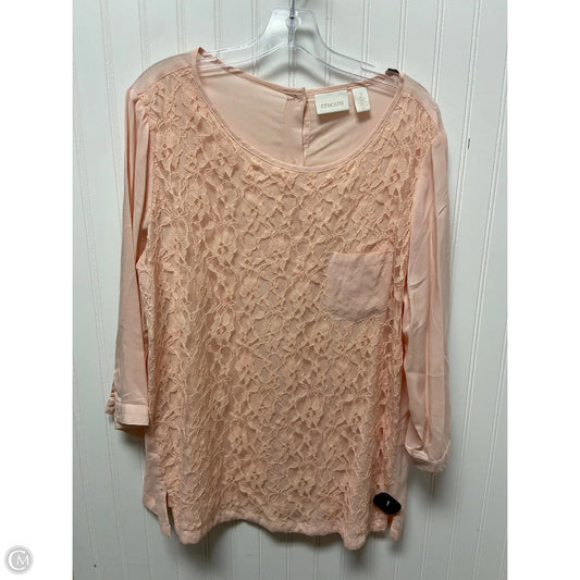 Top Long Sleeve By Chicos In Pink, Size: L