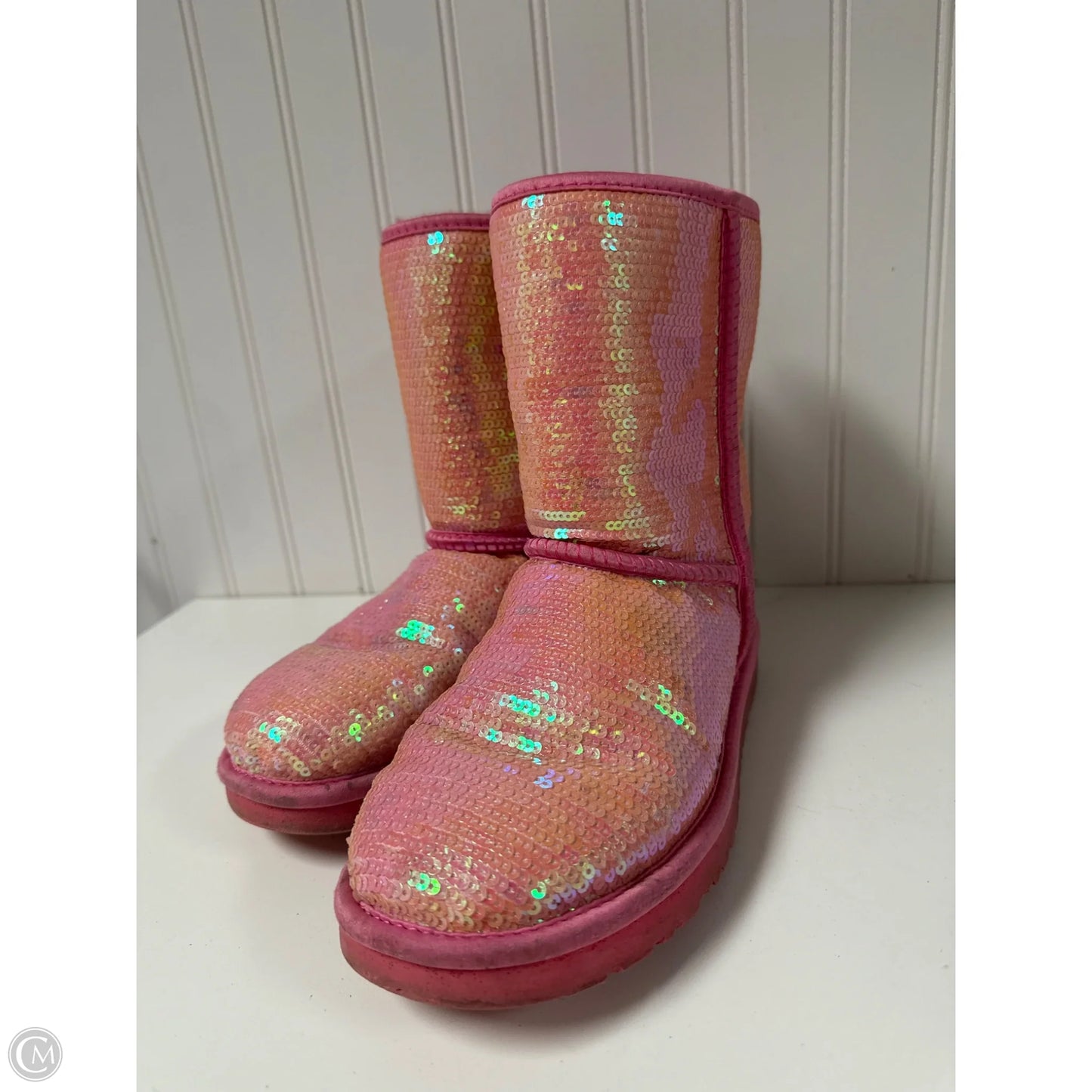 Boots Designer By Ugg In Pink, Size: 6