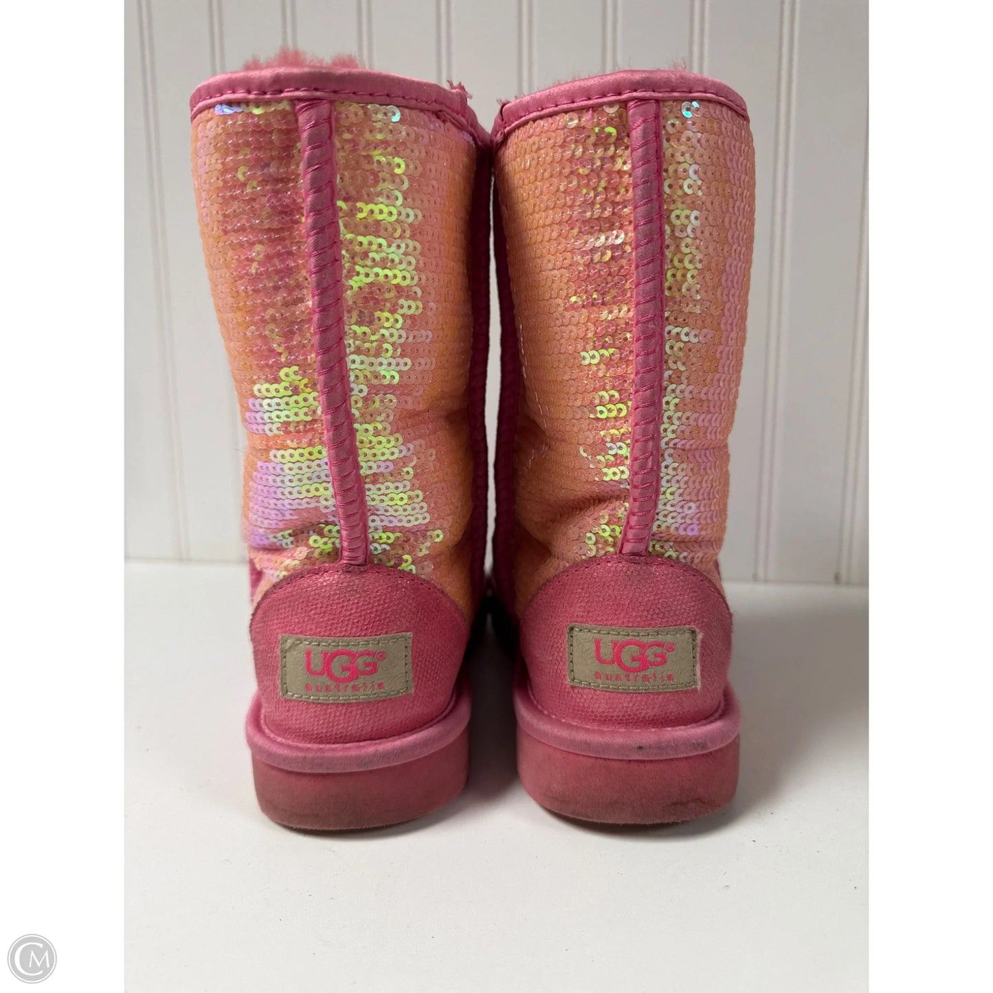 Boots Designer By Ugg In Pink, Size: 6