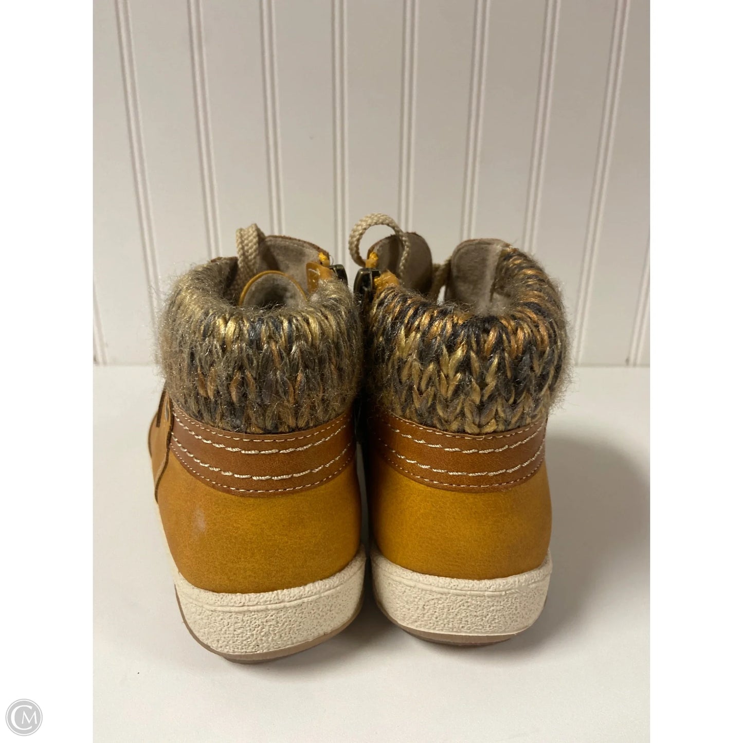 Boots Ankle Flats By Spring Step In Yellow, Size: 7.5
