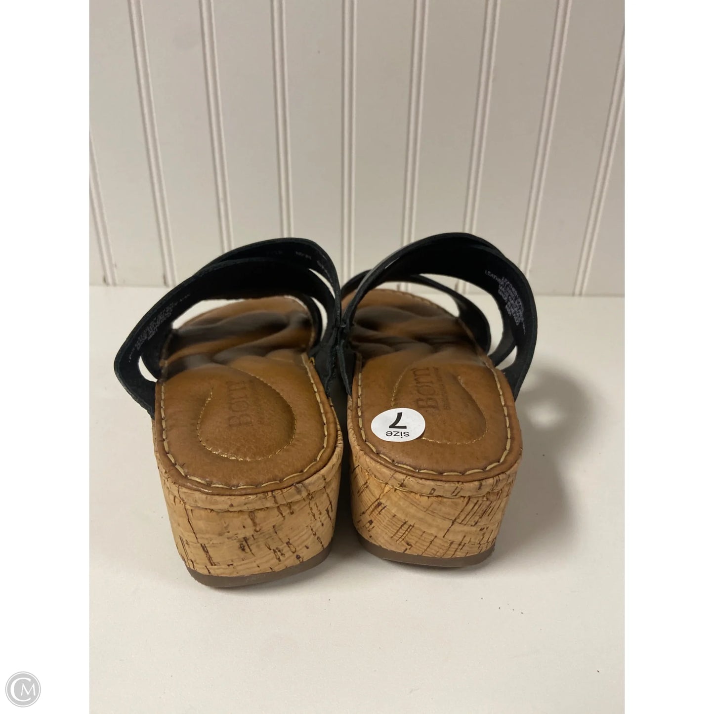 Sandals Heels Wedge By Born In Black, Size: 7