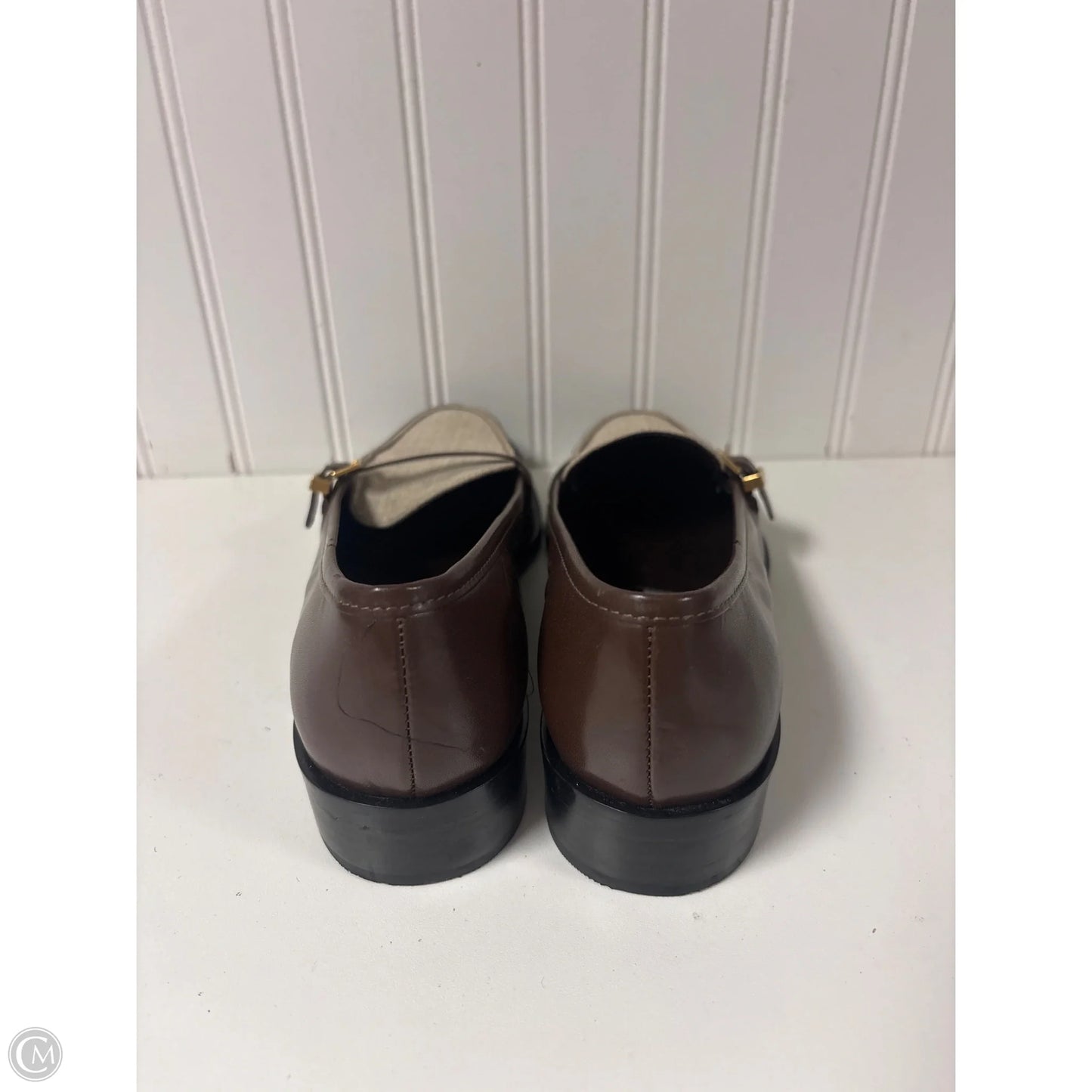 Shoes Flats By Etienne Aigner In Brown & Cream, Size: 7