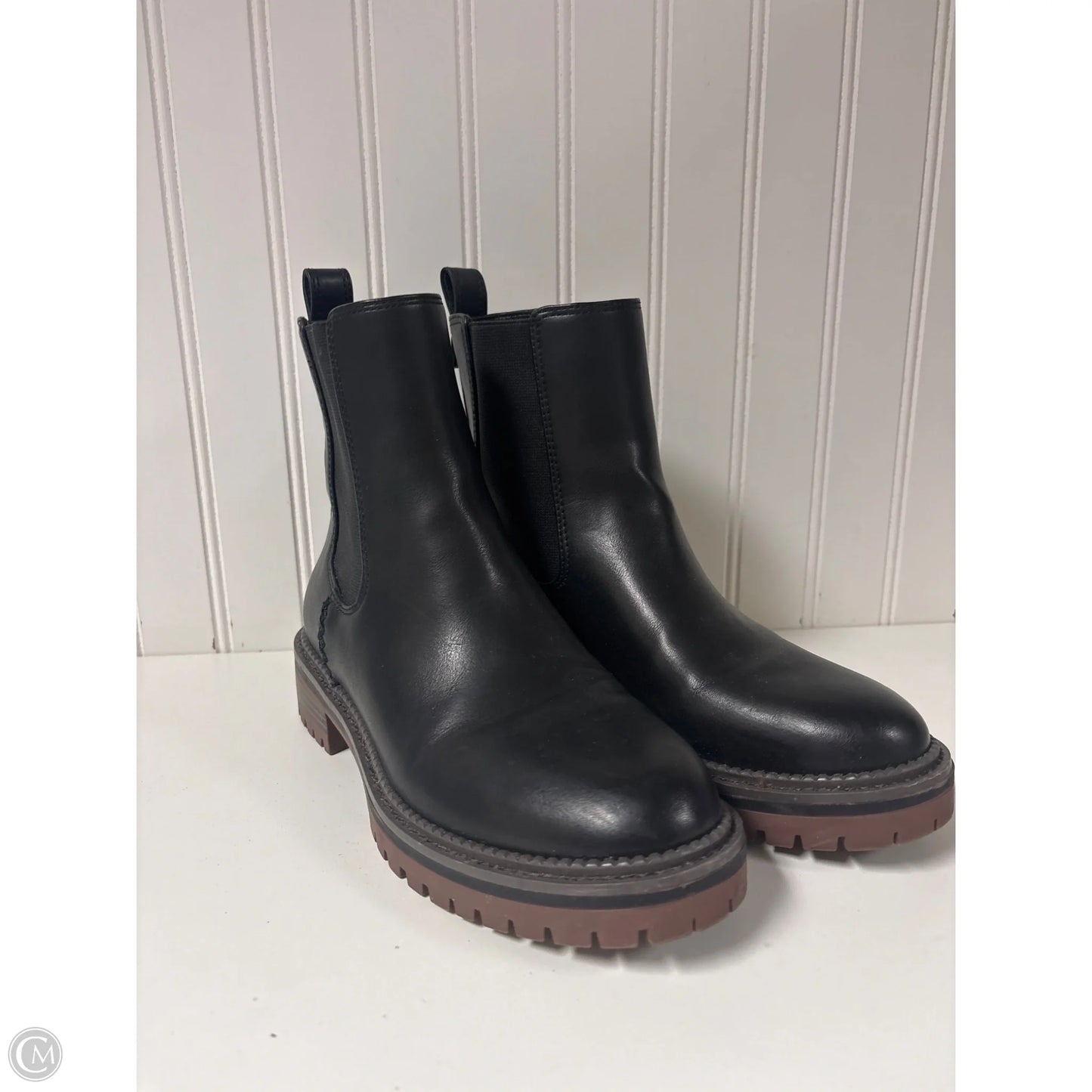 Boots Ankle Flats By Crown Vintage In Black, Size: 7