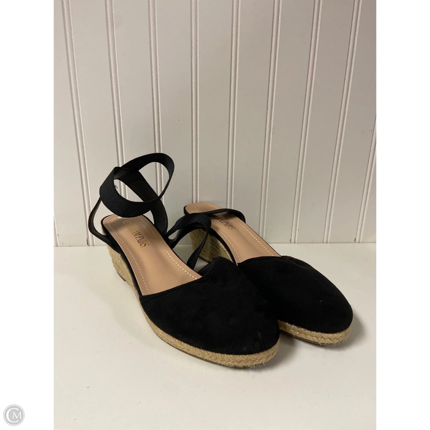 Shoes Heels Wedge By Clothes Mentor In Black, Size: 9