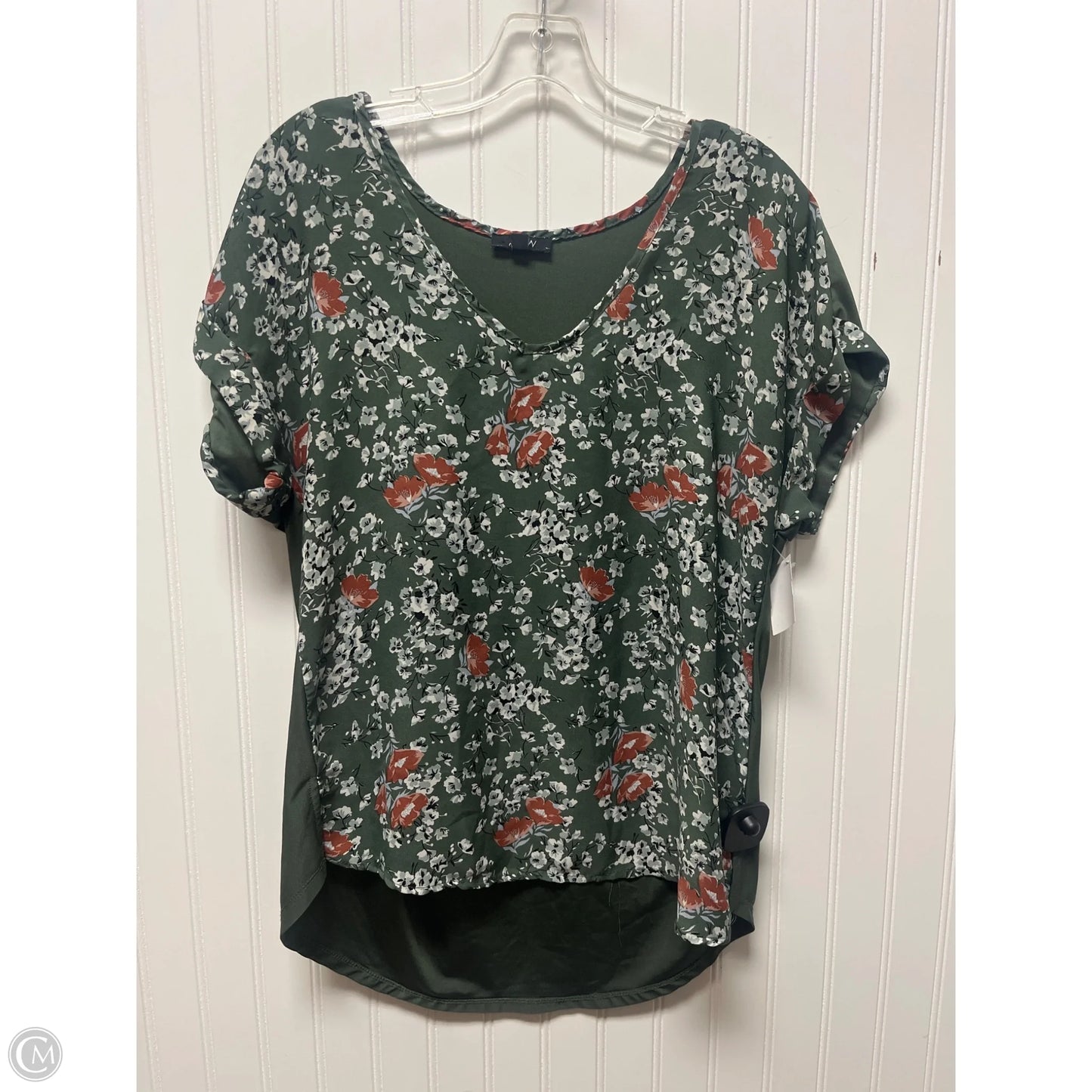 Top Short Sleeve By Auw In Green, Size: S