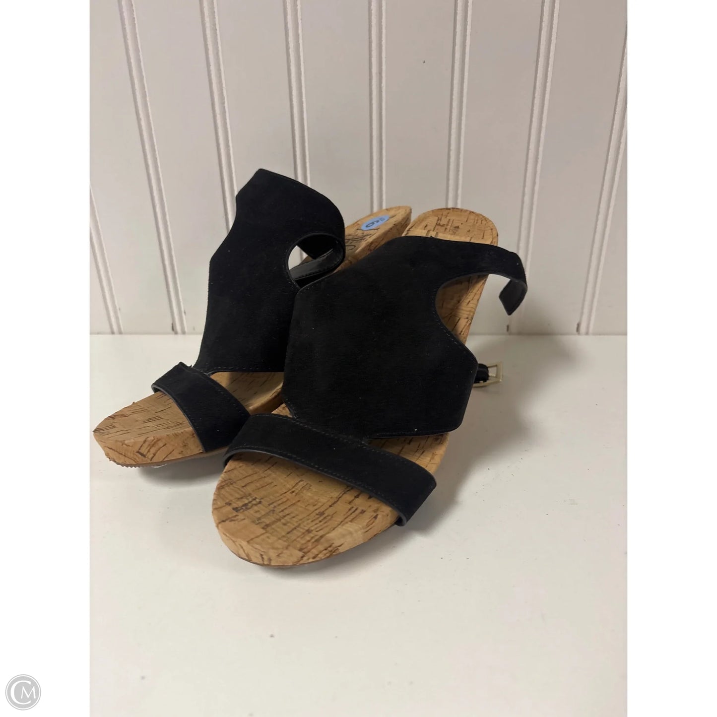 Sandals Heels Wedge By Inc In Black, Size: 6