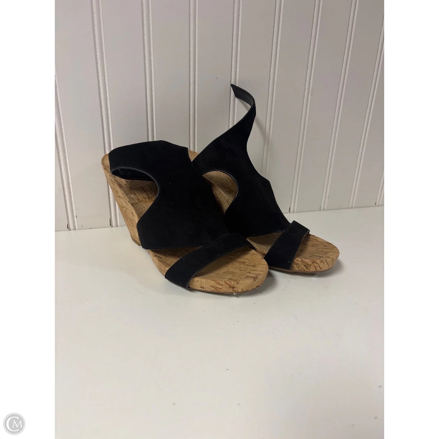 Sandals Heels Wedge By Inc In Black, Size: 6