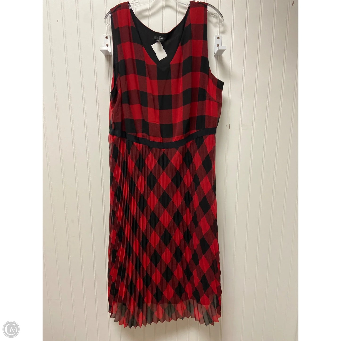 Dress Casual Midi By Talbots In Plaid Pattern, Size: 1x