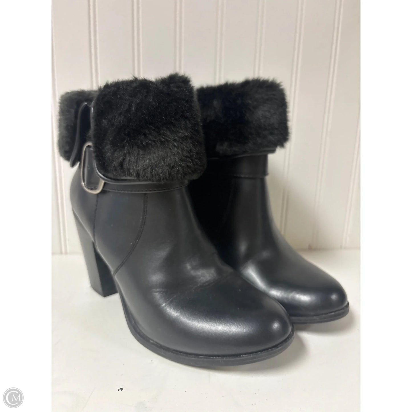 Boots Ankle Heels By Croft And Barrow In Black, Size: 10