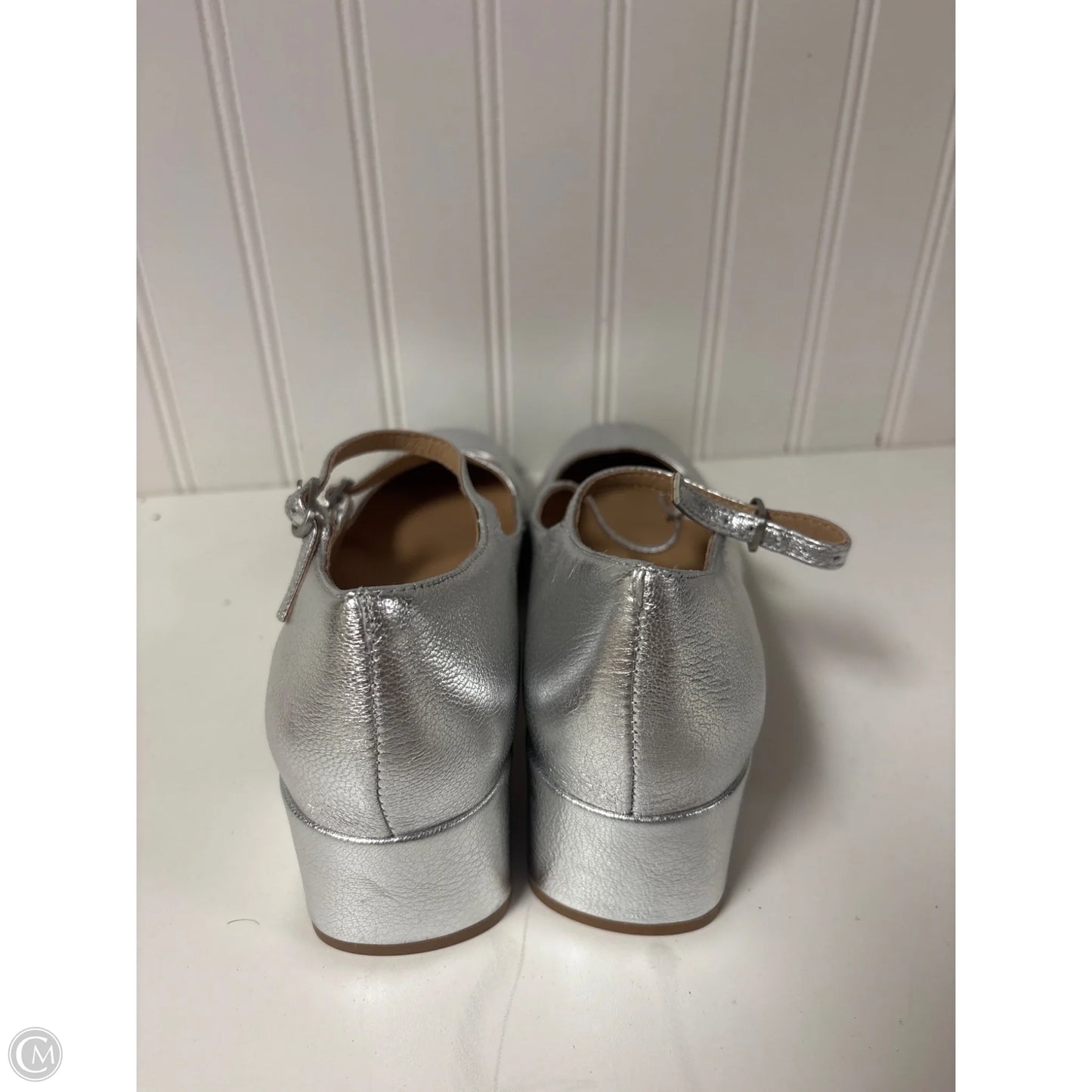 Shoes Heels Block By Madewell In Silver, Size: 7.5