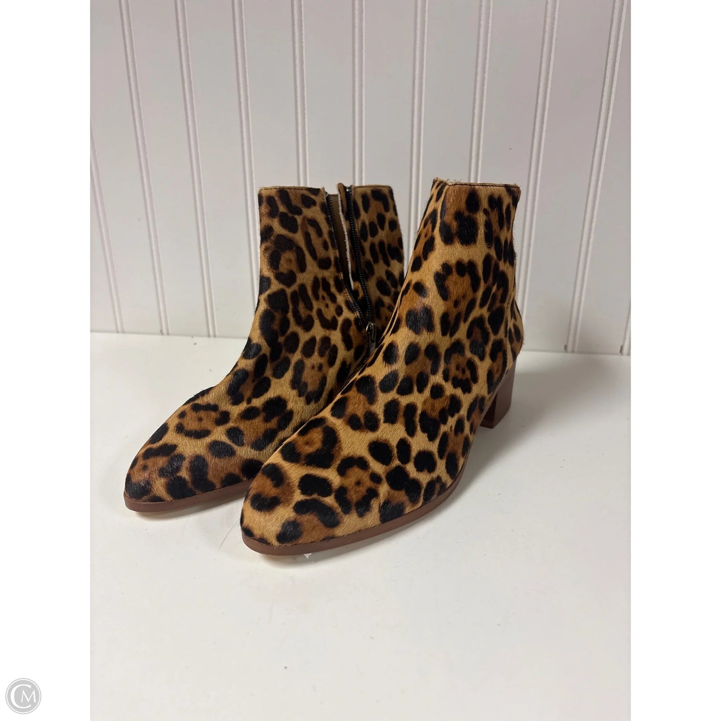 Boots Ankle Heels By J. Crew In Animal Print, Size: 7