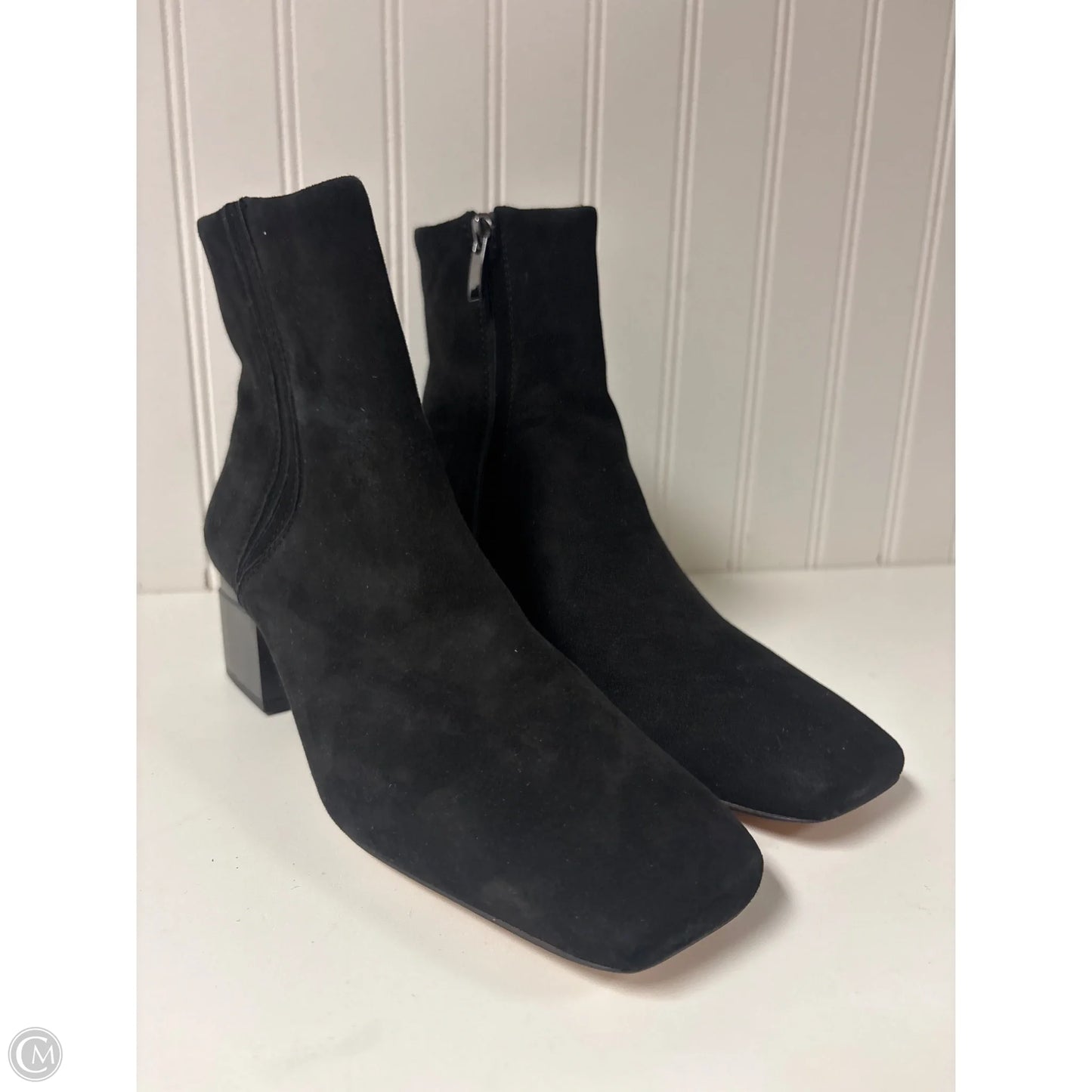 Boots Ankle Heels By Franco Sarto In Black, Size: 7.5