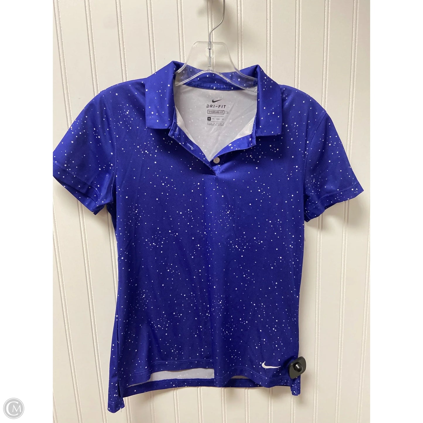 Athletic Top Short Sleeve By Nike In Blue, Size: Xs