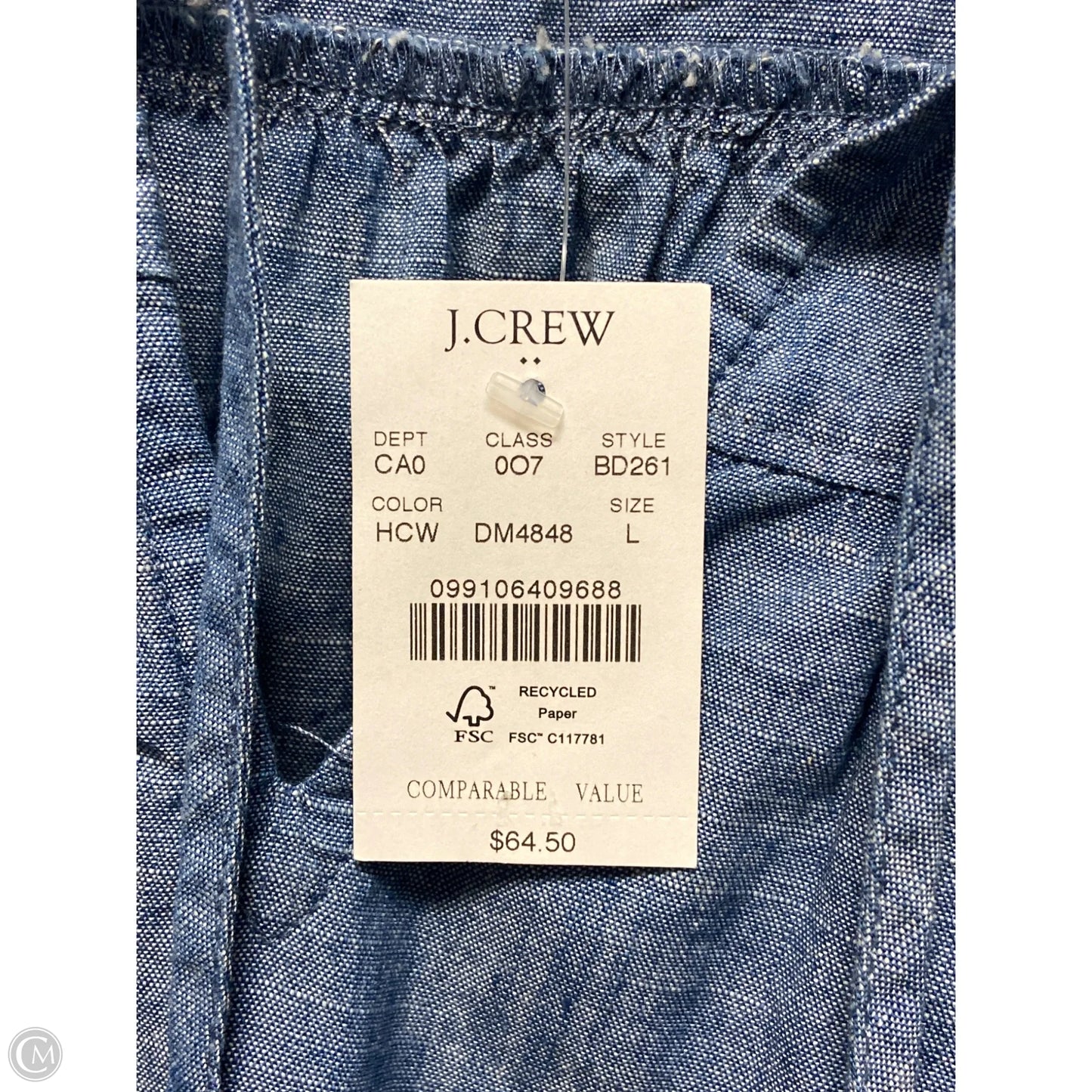 Top Long Sleeve By J. Crew In Blue, Size: L