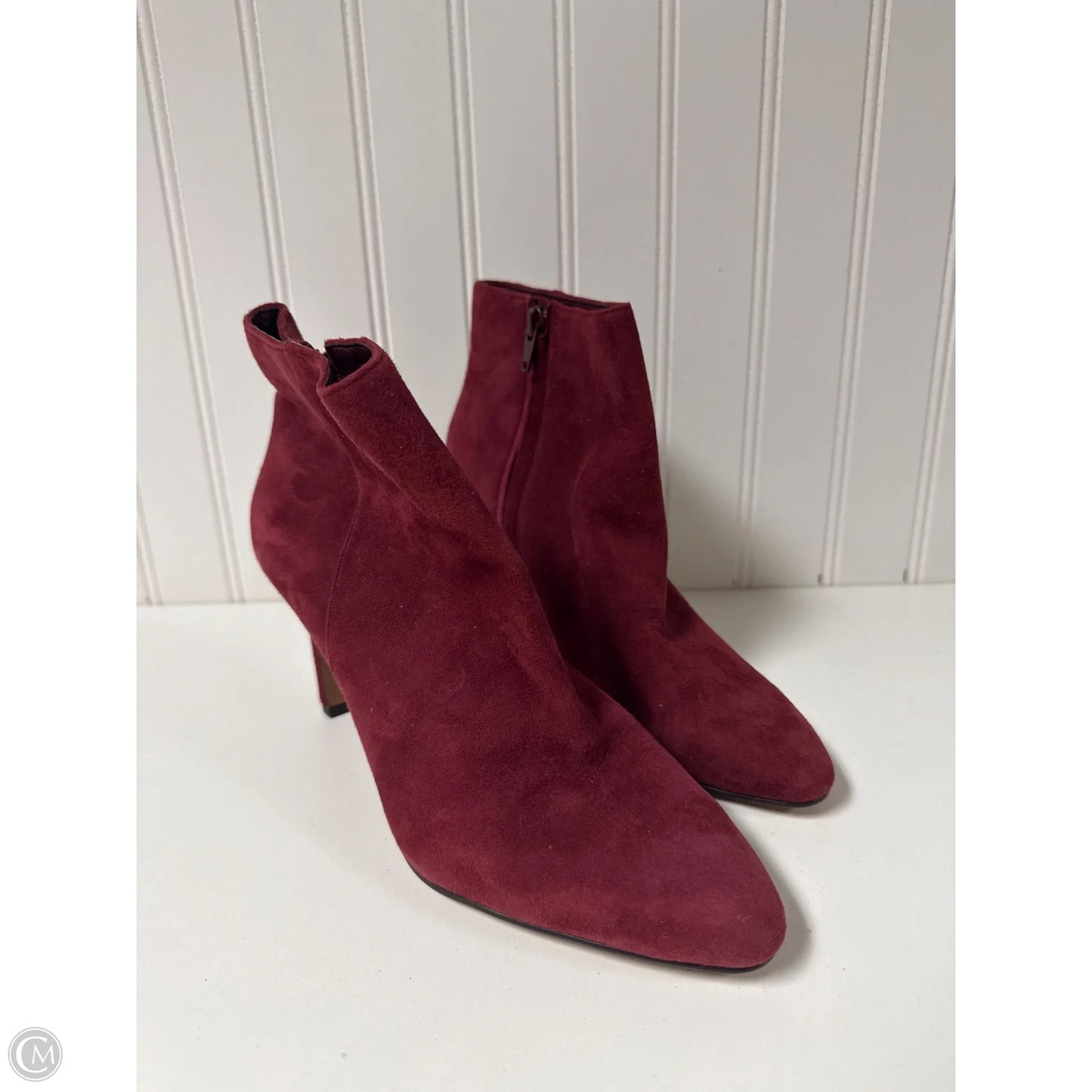 Boots Ankle Heels By Banana Republic In Red, Size: 6.5