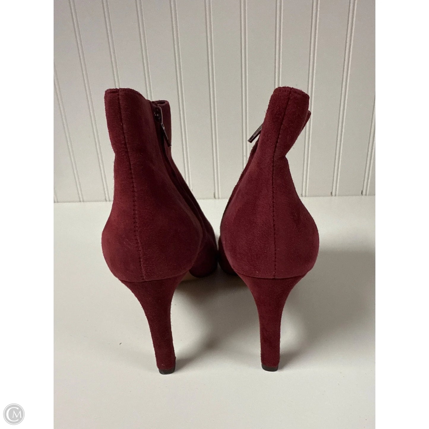 Boots Ankle Heels By Banana Republic In Red, Size: 6.5