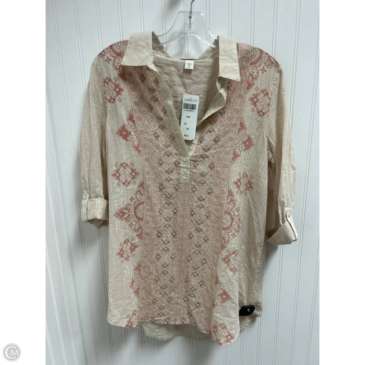 Top Long Sleeve By Coldwater Creek In Beige, Size: Xs