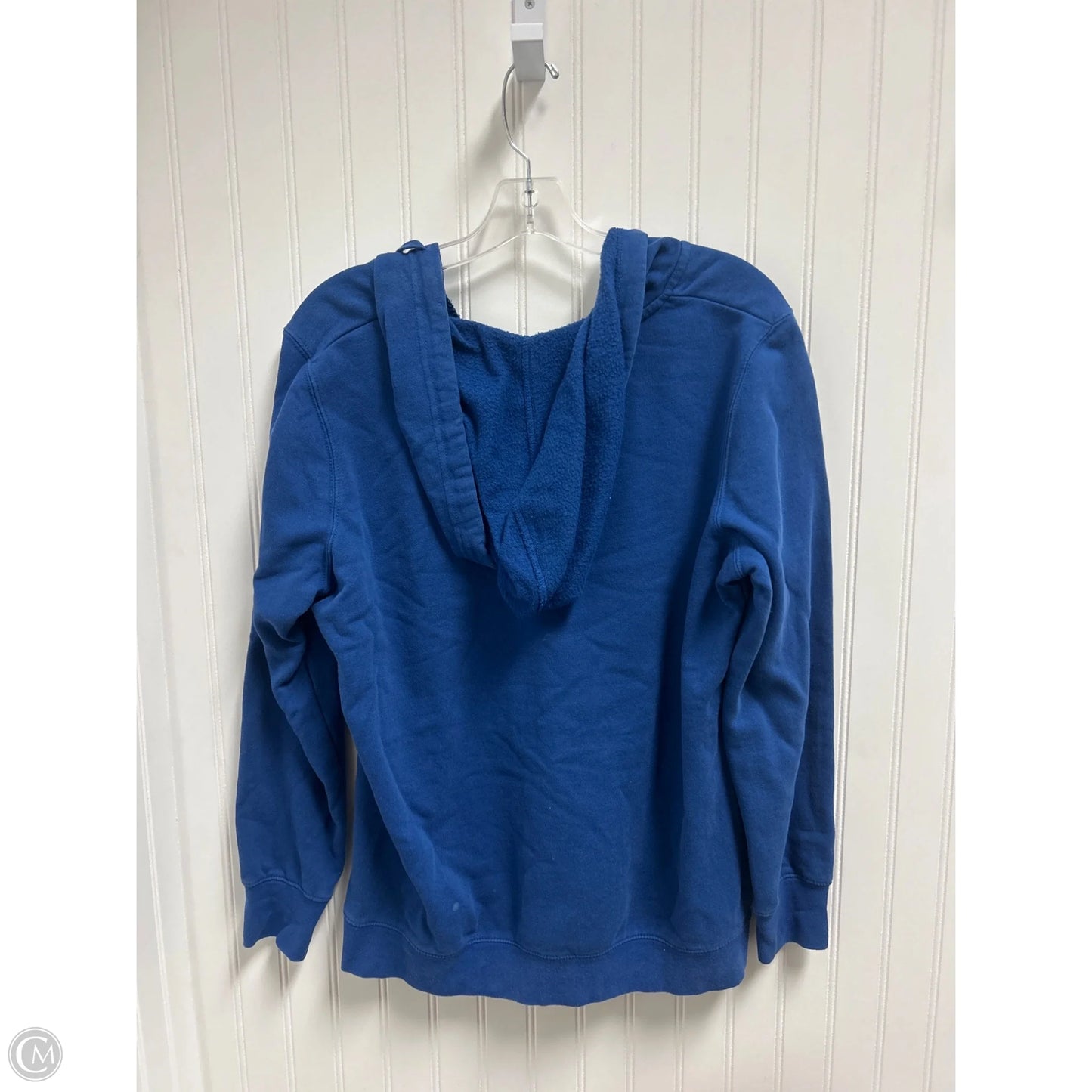 Athletic Sweatshirt Hoodie By Majestic In Blue, Size: L
