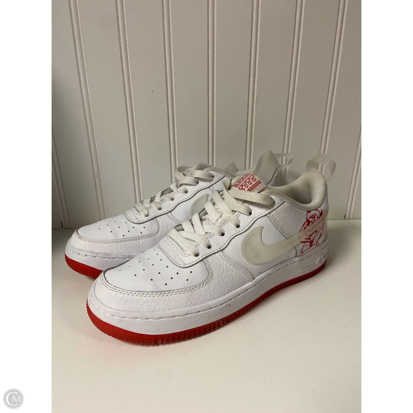Shoes Sneakers By Nike In Red & White, Size: 7
