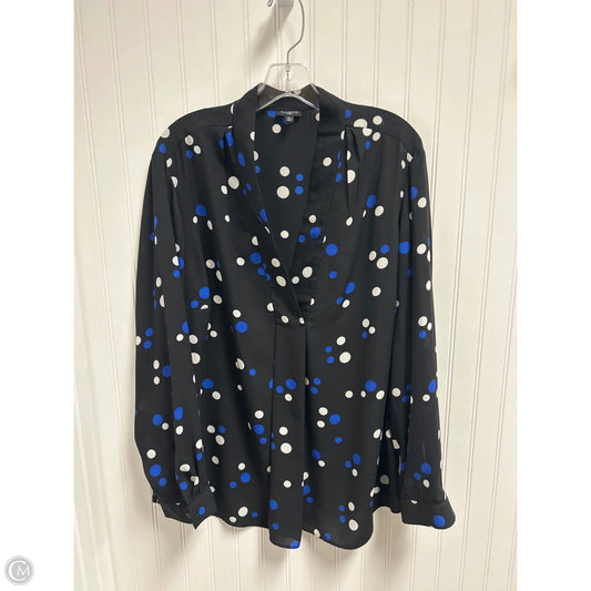 Top Long Sleeve By Talbots In Polkadot Pattern, Size: 2x