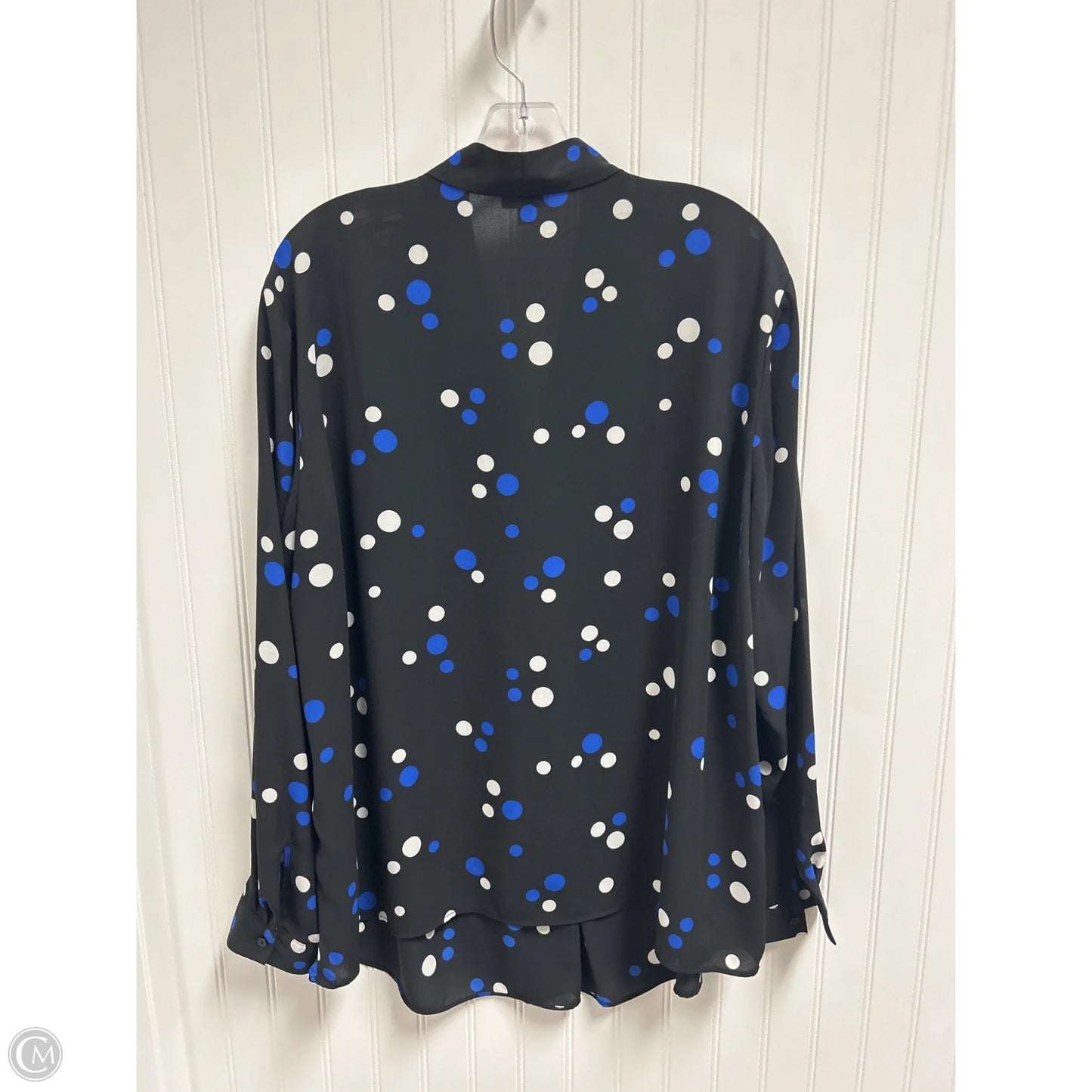Top Long Sleeve By Talbots In Polkadot Pattern, Size: 2x