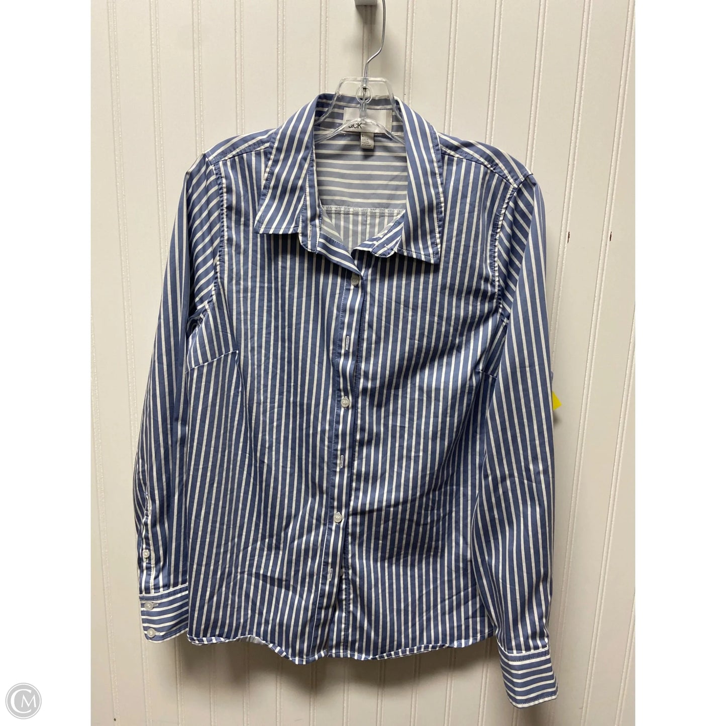 Top Long Sleeve By Nordstrom In Striped Pattern, Size: L