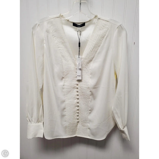 Top Long Sleeve By Tahari In Ivory, Size: Sp