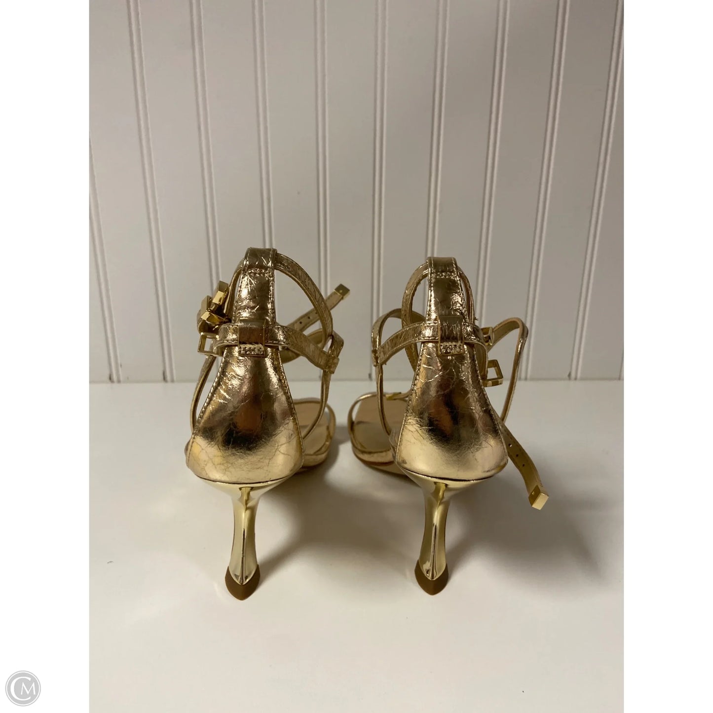Sandals Designer By Michael Kors In Gold, Size: 8.5