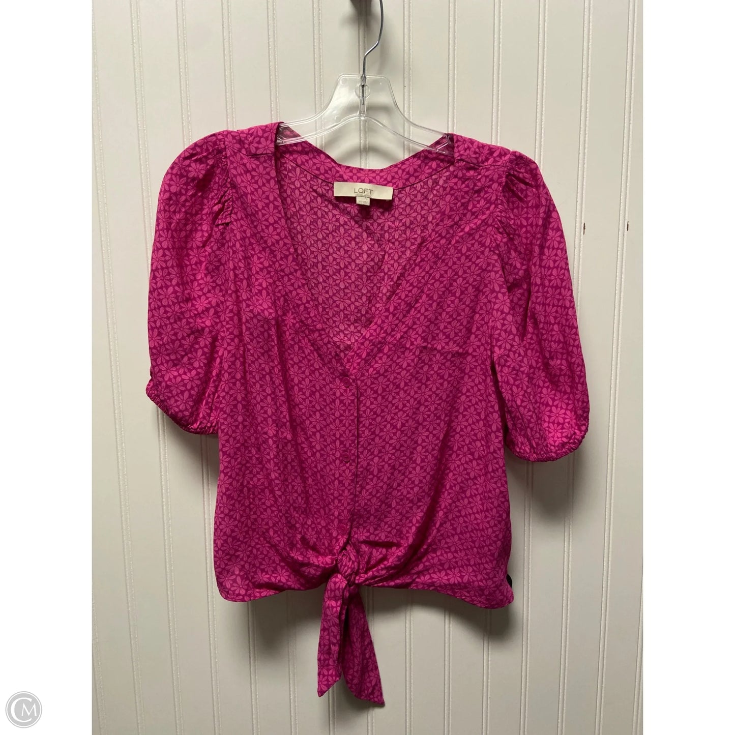 Top Short Sleeve By Loft In Purple, Size: Xs