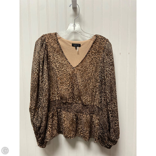 Top Long Sleeve By 1.state In Animal Print, Size: S