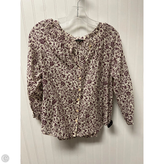 Top Long Sleeve By Ann Taylor In Beige, Size: Xs