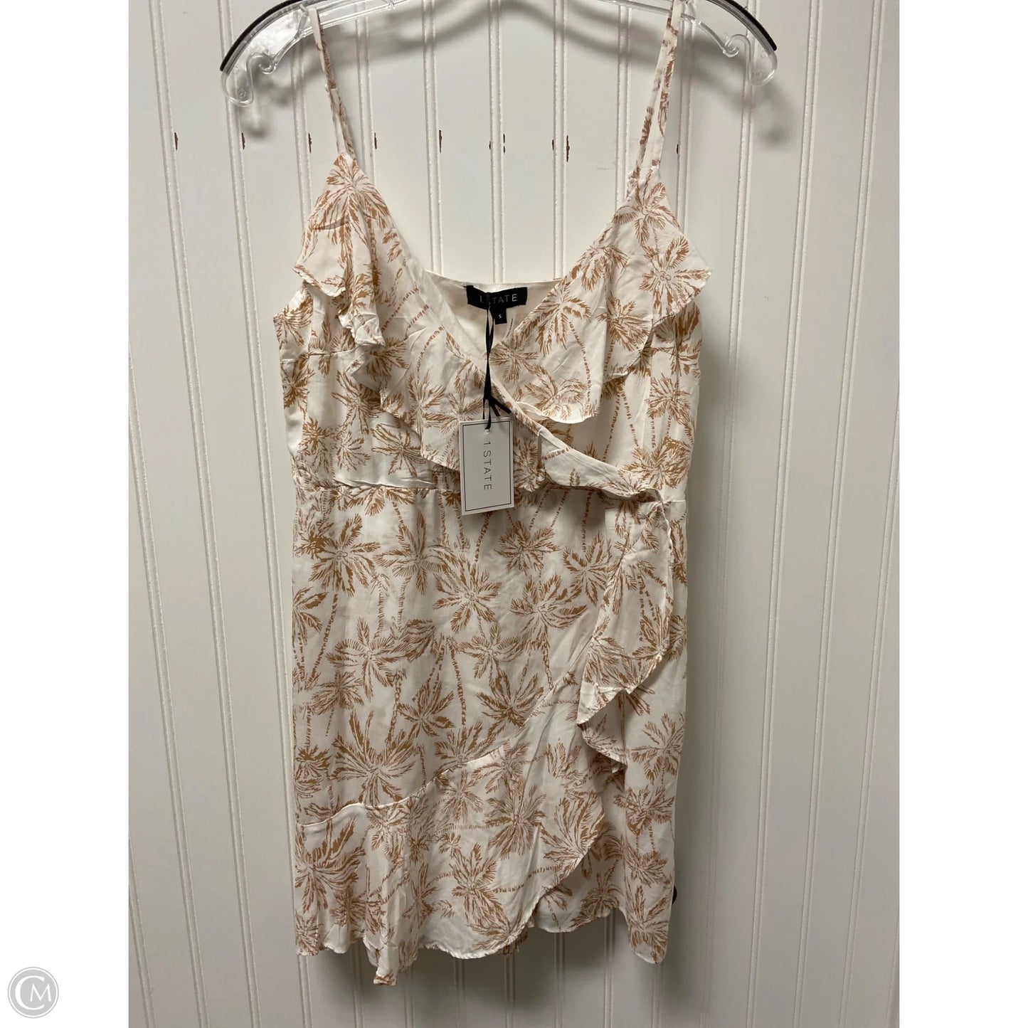 Dress Casual Short By 1.state In Tan & White, Size: S