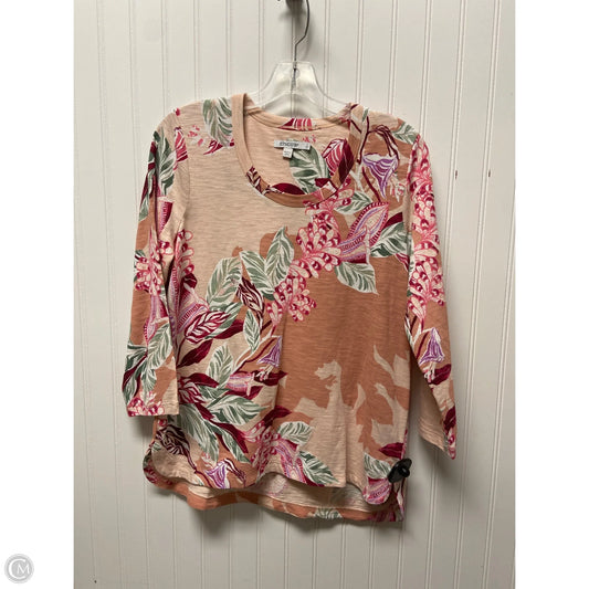 Top Long Sleeve By Chicos In Floral Print, Size: M