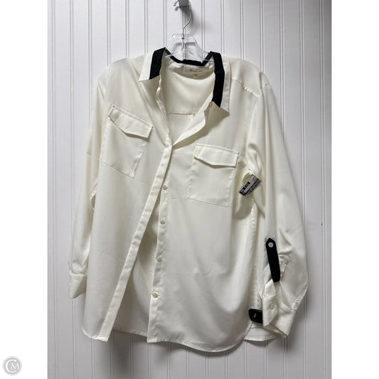 Top Long Sleeve By Two By Vince Camuto In Ivory, Size: L