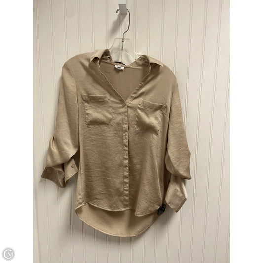 Top Long Sleeve By Express In Beige, Size: Sp