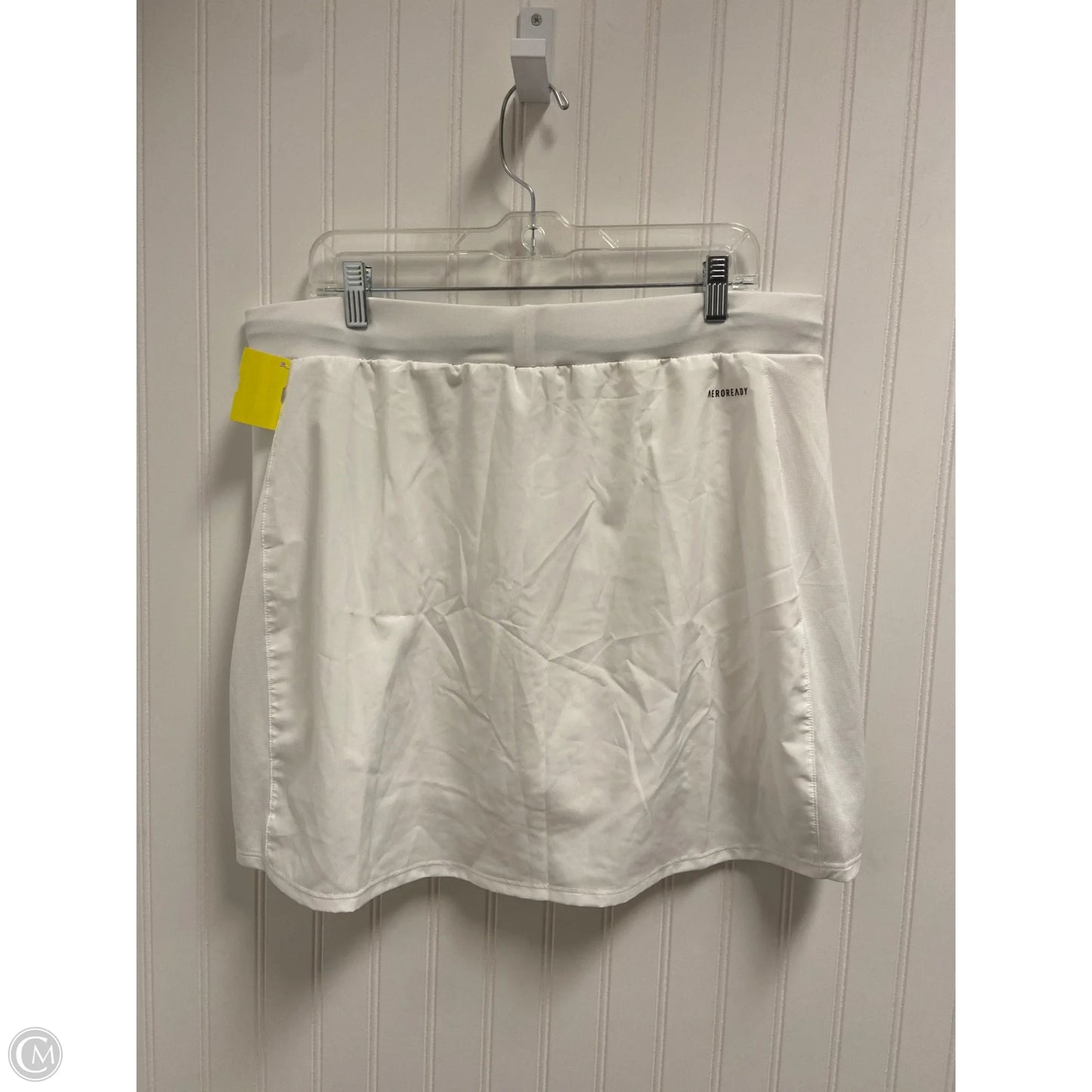 Athletic Skort By Adidas In White, Size: L