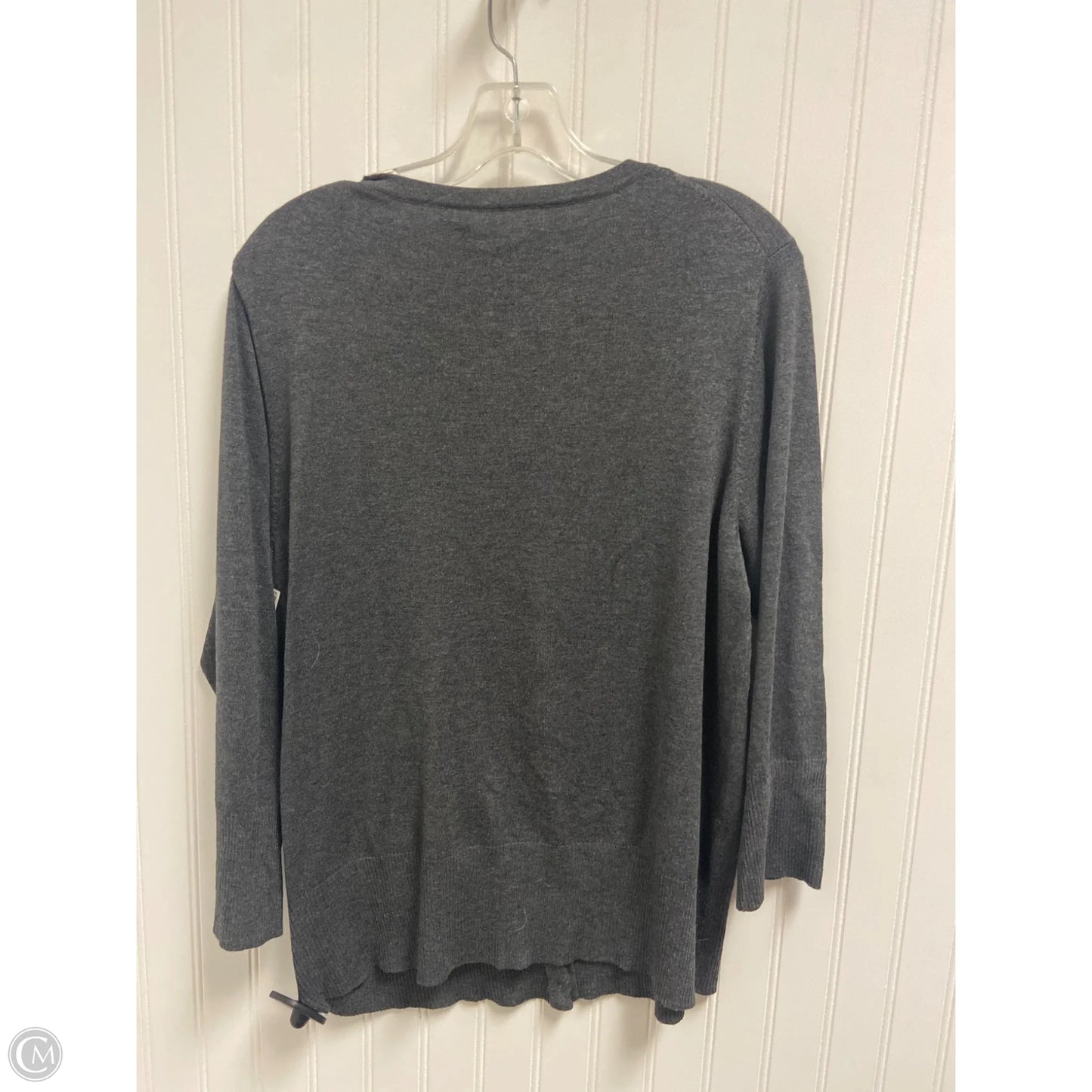 Sweater Cardigan By Clothes Mentor In Grey, Size: Xl