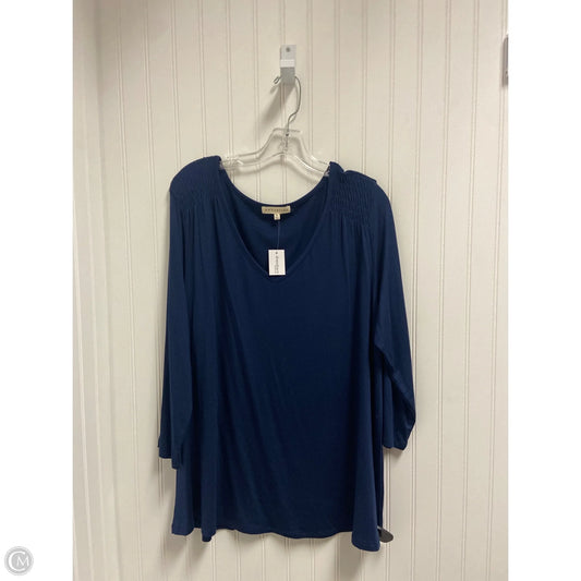 Top Long Sleeve Basic By Retrology In Navy, Size: Xl