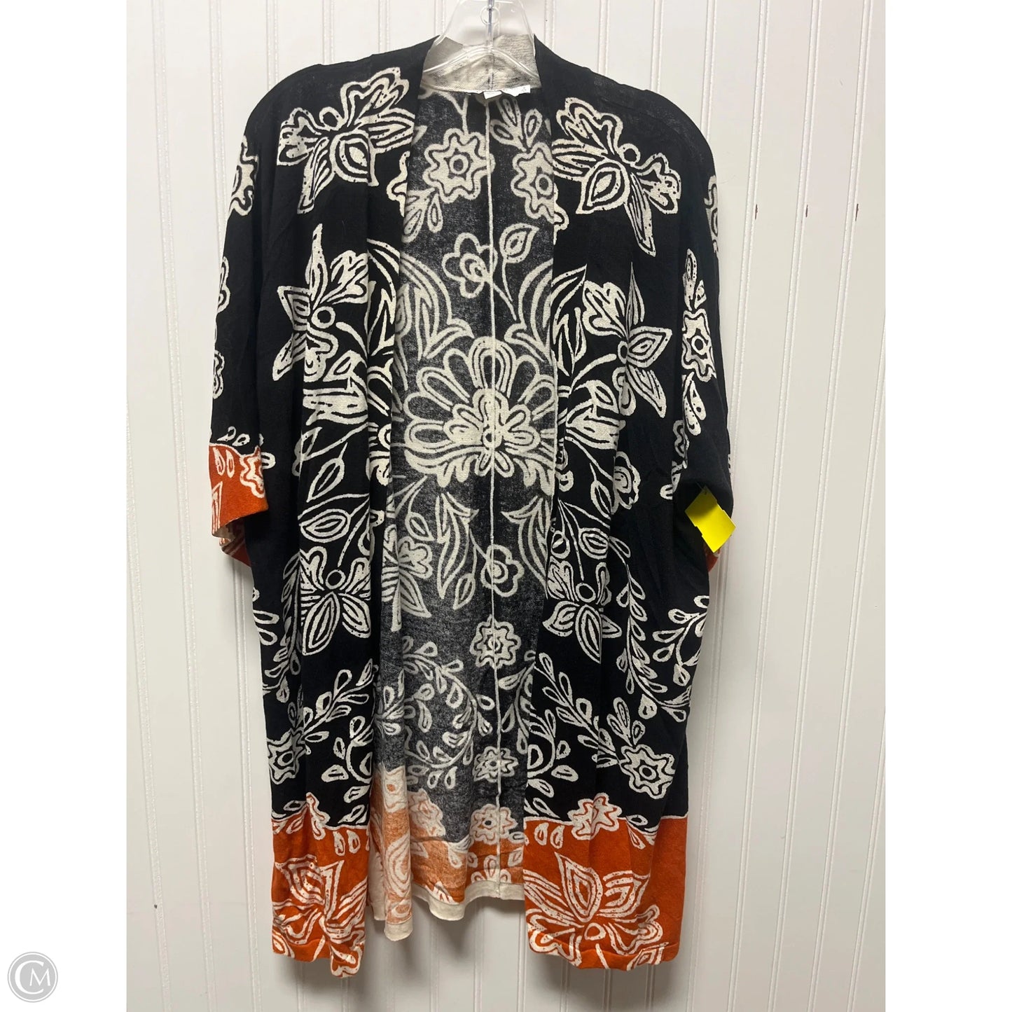 Cardigan By Chicos In Black & White, Size: L