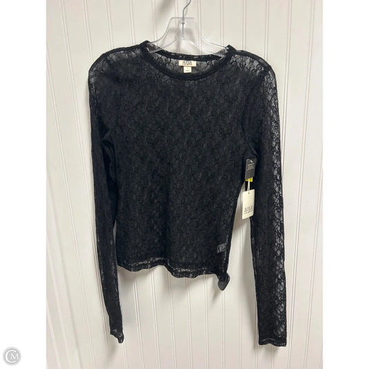 Top Long Sleeve By Ana In Black, Size: S
