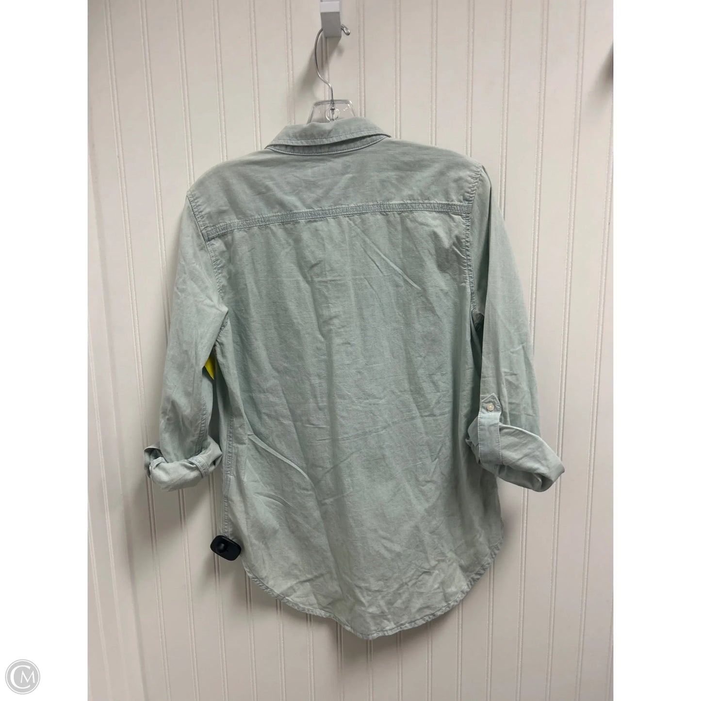 Top Long Sleeve By Lauren By Ralph Lauren In Blue Denim, Size: M