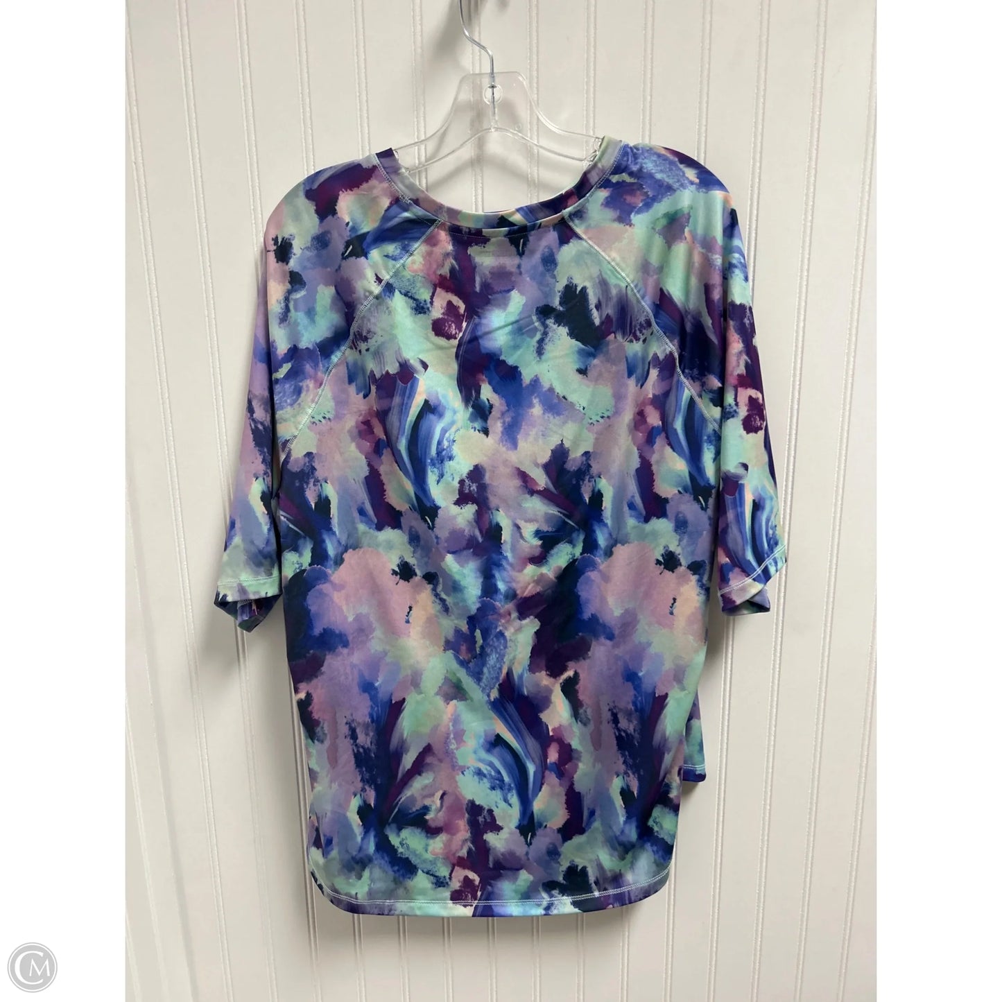 Athletic Top Short Sleeve By Reel Legends In Multi-colored, Size: 1x