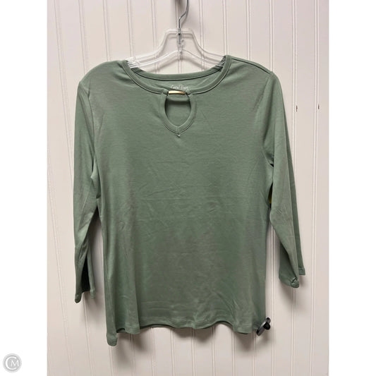 Top Long Sleeve Basic By Coral Bay In Green, Size: S