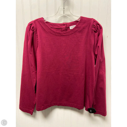 Top Long Sleeve Basic By J. Crew In Maroon, Size: M