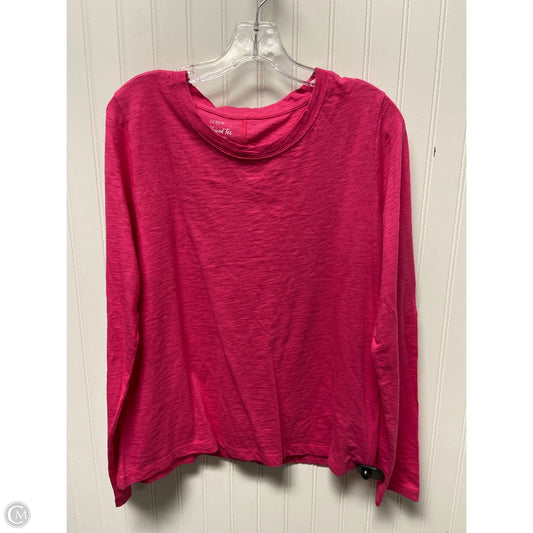Top Long Sleeve Basic By J. Crew In Pink, Size: L