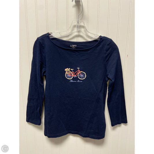 Top Long Sleeve By Loft In Navy, Size: S